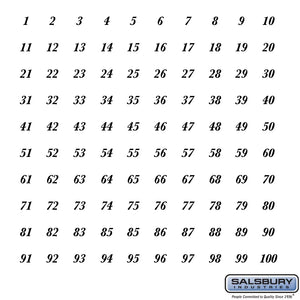 Salsbury 3695 Adhesive Mailbox Address Numbers