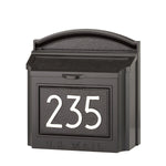 Whitehall Modern Locking Wall Mailbox with Personalized Address Plaque – Extra Large Capacity