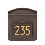 Whitehall Modern Locking Wall Mailbox with Personalized Address Plaque – Extra Large Capacity