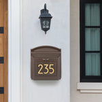 Whitehall Modern Locking Wall Mailbox with Personalized Address Plaque – Extra Large Capacity