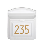Whitehall Modern Locking Wall Mailbox with Personalized Address Plaque – Extra Large Capacity