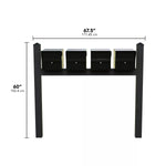 Whitehall Quad Mount MailVault Mailbox Rack with Pyramid Caps (4 Mailboxes, Quad Mount Rack with MailVault Hardware)