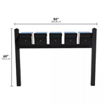 Whitehall Quint Mount MailVault Mailbox Rack with Pyramid Caps (5 Mailboxes, Quint Mount Rack with MailVault Hardware)