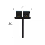 Whitehall Duo Mount MailVault Mailbox (2 Mailboxes, Alt Duo Mount Post with MailVault Hardware)