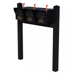 Whitehall Triple Mount MailVault Mailbox Rack with Pyramid Caps (3 Mailboxes, Tri-Mount Rack with MailVault Hardware)