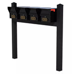 Whitehall Quad Mount MailVault Mailbox Rack with Pyramid Caps (4 Mailboxes, Quad Mount Rack with MailVault Hardware)