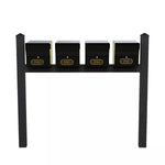 Whitehall Quad Mount MailVault Mailbox Rack with Pyramid Caps (4 Mailboxes, Quad Mount Rack with MailVault Hardware)