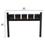 Whitehall Quint Mount MailVault Mailbox Rack with Pyramid Caps (5 Mailboxes, Quint Mount Rack with MailVault Hardware)