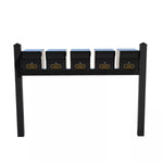 Whitehall Quint Mount MailVault Mailbox Rack with Pyramid Caps (5 Mailboxes, Quint Mount Rack with MailVault Hardware)