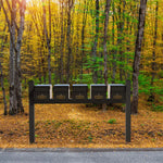 Whitehall Quint Mount MailVault Mailbox Rack with Pyramid Caps (5 Mailboxes, Quint Mount Rack with MailVault Hardware)