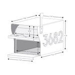 Whitehall MailVault Streetside Locking Mailbox with Stand-Off Numbers