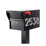 Whitehall MailVault Streetside Locking Mailbox and Post Package with Stand-Off Numbers
