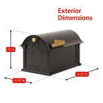 Whitehall Balmoral Mailbox, Side Plaques & Post Package (No Monogram)
