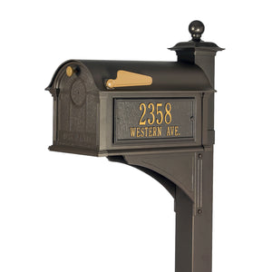 Whitehall Balmoral Mailbox, Side Plaques & Post Package (No Monogram)