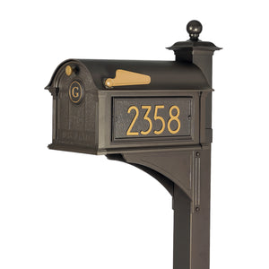 Whitehall Modern Balmoral Monogram Mailbox Package