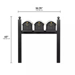 Balmoral Triple Mount Mailbox Set with Personalized Door Medallions & Ball Finials – Available in Black, Bronze, and White