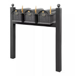 Balmoral Triple Mount Mailbox Set with Personalized Door Medallions & Ball Finials – Available in Black, Bronze, and White
