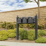 Balmoral Triple Mount Mailbox Set with Personalized Door Medallions & Ball Finials – Available in Black, Bronze, and White