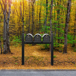 Balmoral Triple Mount Mailbox Set with Personalized Door Medallions & Ball Finials – Available in Black, Bronze, and White