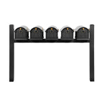 Balmoral Quint Mount Mailbox Set with Personalized Door Medallions & Cap Finials – Available in Black, Bronze, and White