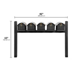 Balmoral Quint Mount Mailbox Set with Personalized Door Medallions & Cap Finials – Available in Black, Bronze, and White