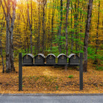 Balmoral Quint Mount Mailbox Set with Personalized Door Medallions & Cap Finials – Available in Black, Bronze, and White