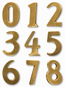 2" Brass Numbers (Adhesive Back)