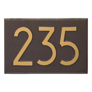 Whitehall Modern Personalized Wall Mailbox Plaque