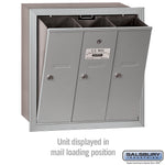 Salsbury 3503RU 3 Door Vertical Mailbox Finish Recessed Mounted USPS Access