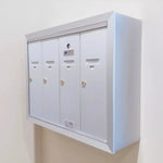 4 Compartment Surface Mount Vertical Mailboxes - Anodized Aluminum