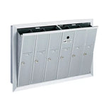 4 Compartment Surface Mount Vertical Mailboxes - Anodized Aluminum