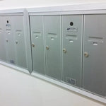 6 Compartment Fully Recessed Vertical Replacement Mailboxes- Anodized Aluminum