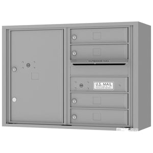 4C06D-04-SM-4C Horizontal Mailbox-Silver Speck