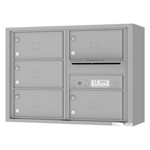 4C06D-05X-SM-4C Horizontal Mailbox-Silver Speck