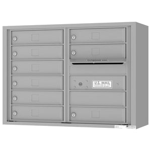 4C06D-09-SM-4C Horizontal Mailbox-Silver Speck