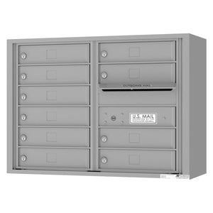 4C06D-10-SM-4C Horizontal Mailbox-Silver Speck