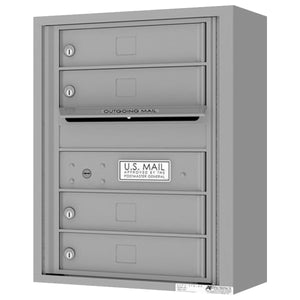 4C06S-04-SM-4C Horizontal Mailbox-Silver Speck