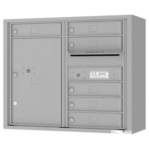 4C07D-06-SM-4C Horizontal Mailbox-Silver Speck