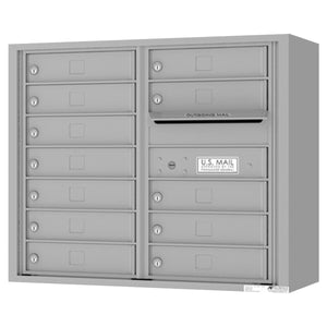 4C07D-12-SM-4C Horizontal Mailbox-Silver Speck