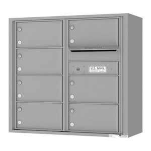 4C08D-07-SM-4C Horizontal Mailbox-Silver Speck