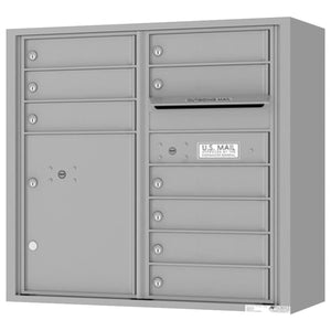 4C08D-09-SM-4C Horizontal Mailbox-Silver Speck