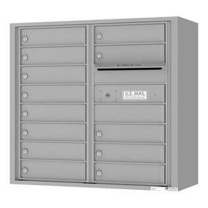 4C08D-13-SM-4C Horizontal Mailbox-Silver Speck