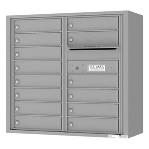 4C08D-14-SM-4C Horizontal Mailbox-Silver Speck