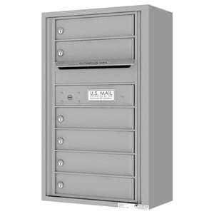 4C08S-06-SM-4C Horizontal Mailbox-Silver Speck