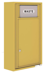 Florence 4C Mailbox Trash/Recycling Bin - Front Loading - 8 Doors High - Surface Mounted - Private Access