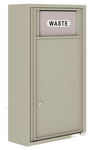 Florence 4C Mailbox Trash/Recycling Bin - Front Loading - 8 Doors High - Surface Mounted - Private Access