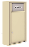 Florence 4C Mailbox Trash/Recycling Bin - Front Loading - 8 Doors High - Surface Mounted - Private Access