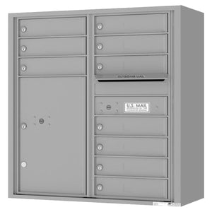 4C09D-10-SM-4C Horizontal Mailbox-Silver Speck