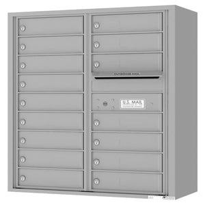 4C09D-16-SM-4C Horizontal Mailbox-Silver Speck