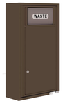 Florence 4C Mailbox Small Trash/Recycling Bin - Front Loading - 9 Doors High - Surface Mounted - Private Access